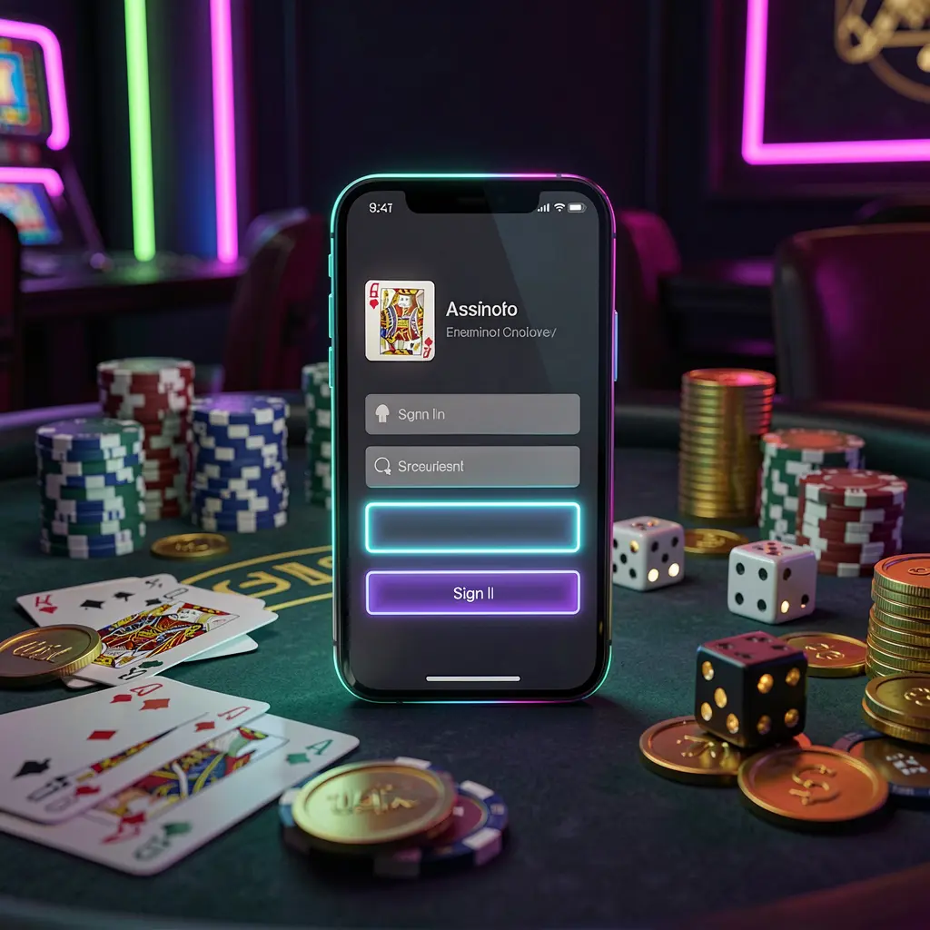 B880 casino account sign in scene with a glowing smartphone on a casino table surrounded by cards, chips, dice, and gold coins against an elegant dark background with neon highlights B880 casino account sign in scene with a glowing smartphone on a casino table surrounded by cards, chips, dice, and gold coins against an elegant dark background with neon highlights